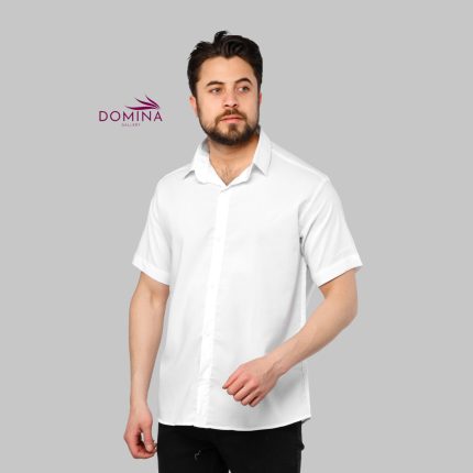 پیراهن مردانه نیم آستین سفید