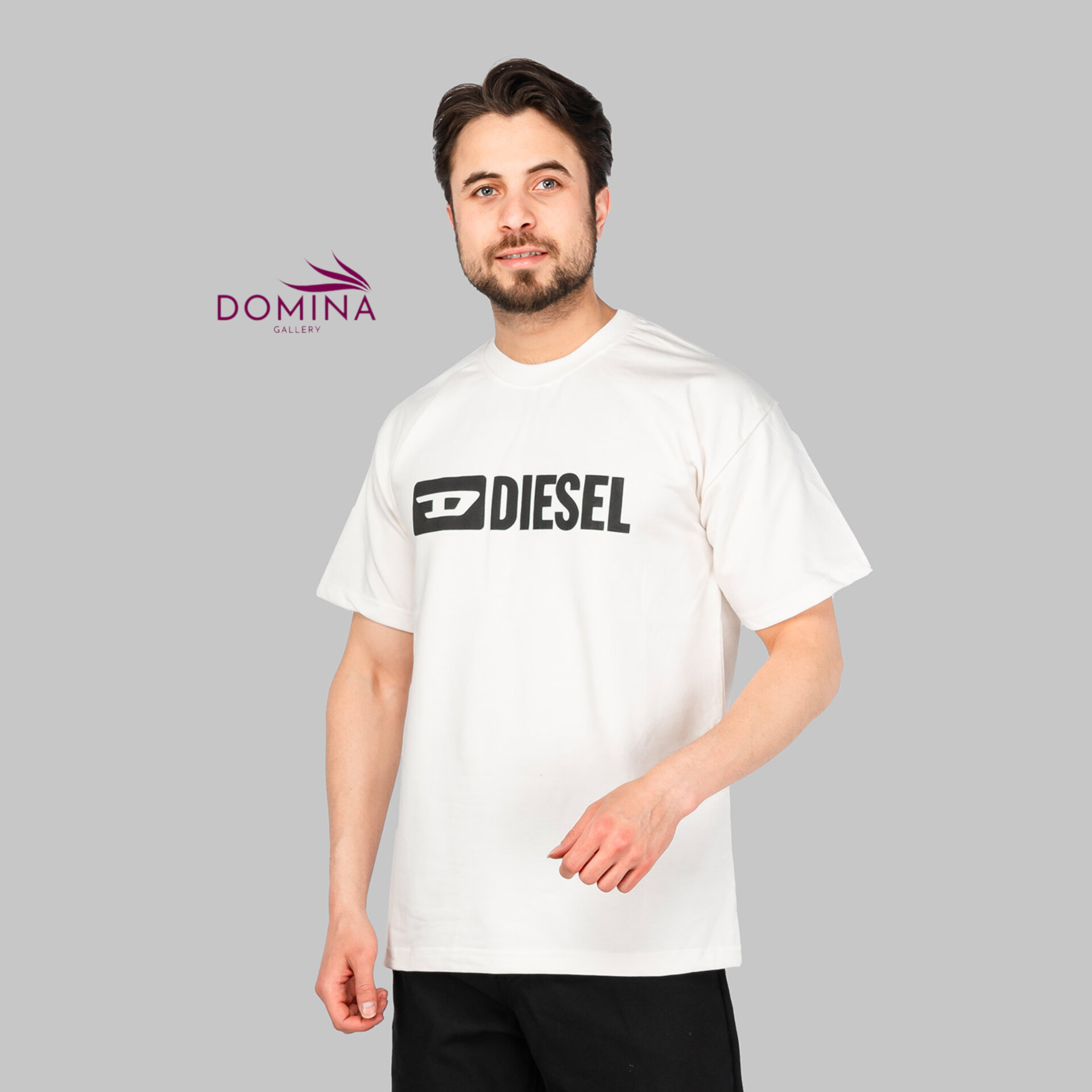 تیشرت Diesel یقه گرد مردانه سفید طرح دار تیشرت Diesel یقه گرد مردانه سفید طرح دار