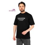 تیشرت Vacation یقه گرد مردانه مشکی طرح دار